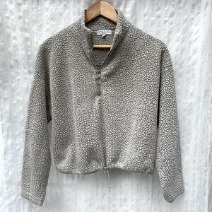 Fuzzy Cropped Dusky Gray Sweater, Size Medium, Super light material